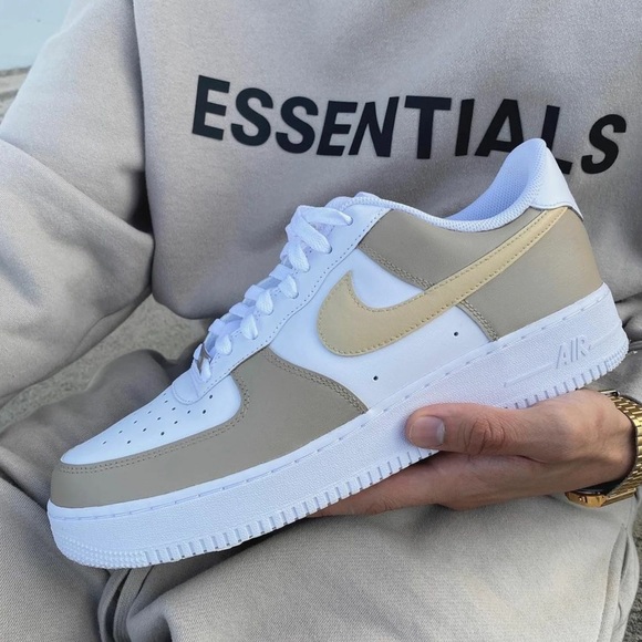 *Free 🎁* Nike custom Tan Air Force 1s - Picture 2 of 2